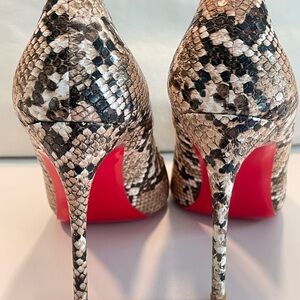 Christian Louboutin Snakeskin Heels with Red Soles women’s EU size 34, US size 4